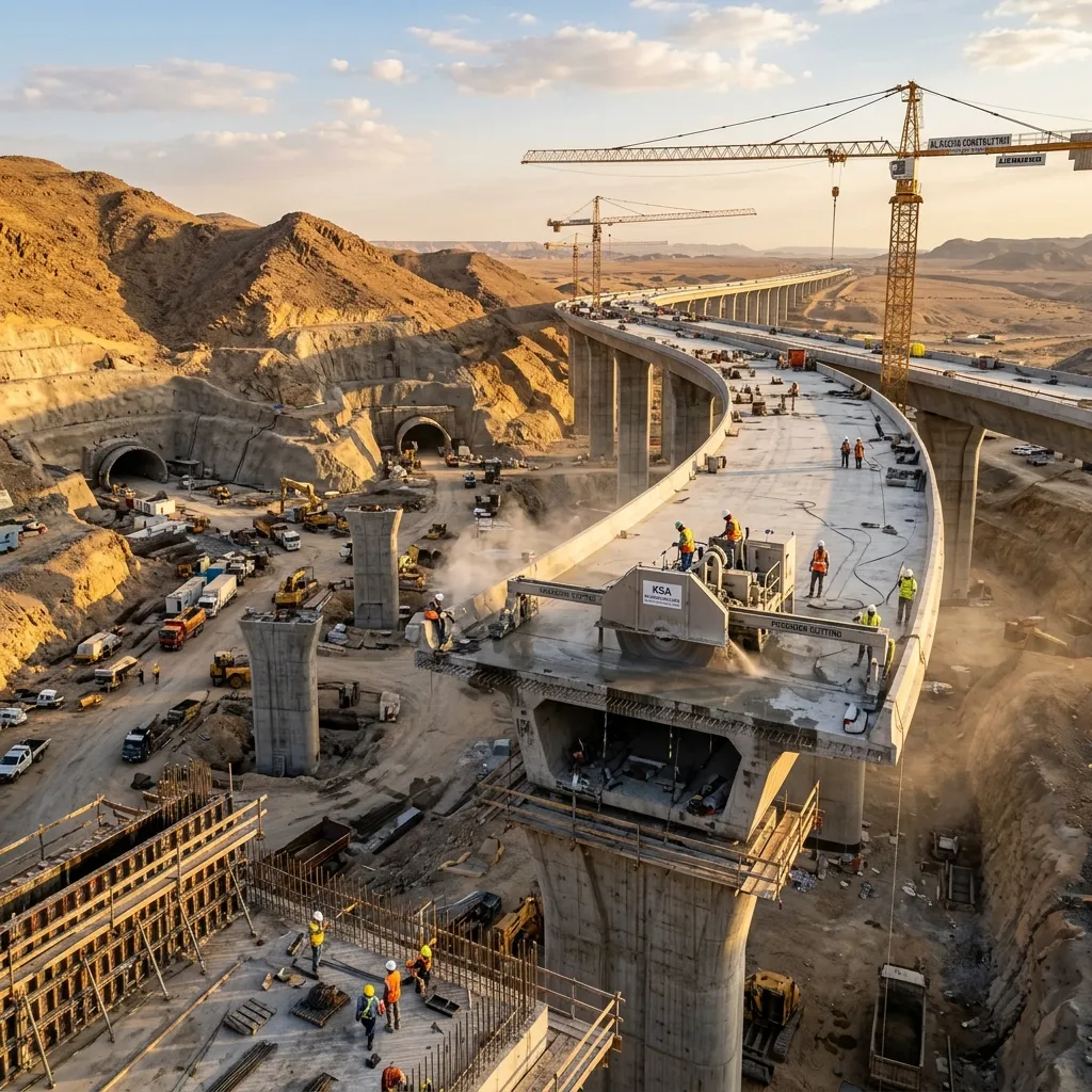 Large scale concrete cutting